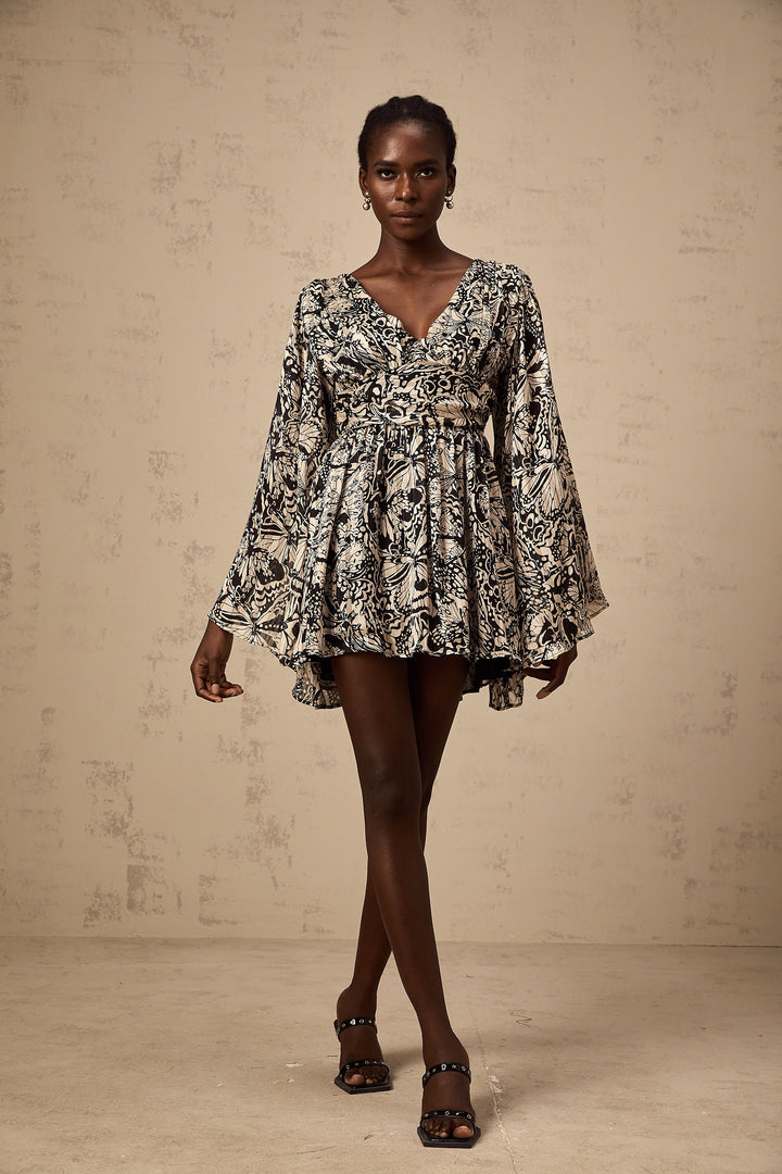 Levoire | Imprimé À Motif Robe Mini À Encolure En V