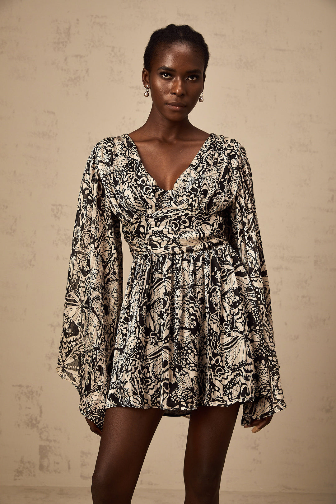 Levoire | Imprimé À Motif Robe Mini À Encolure En V