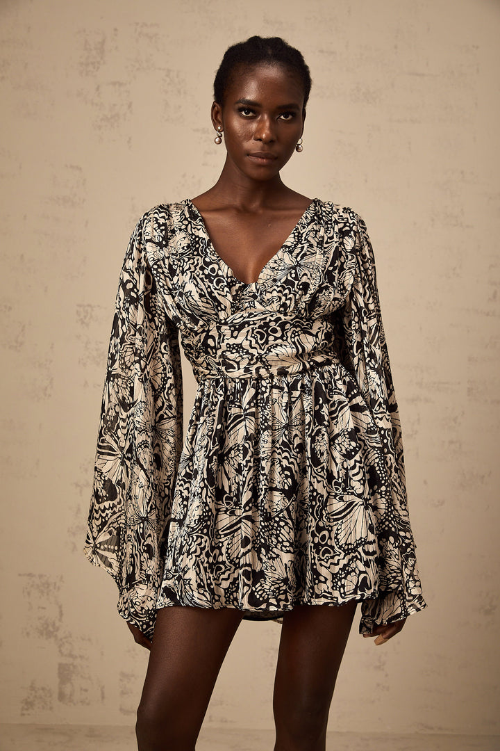 Levoire | Imprimé À Motif Robe Mini À Encolure En V