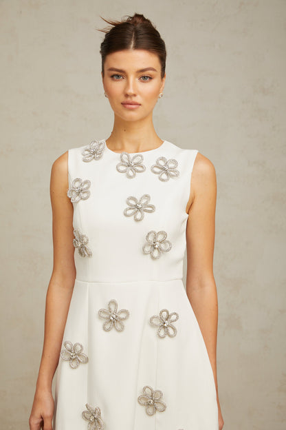 Levoire | Jupe Mini À Volants Beige Avec Nœud