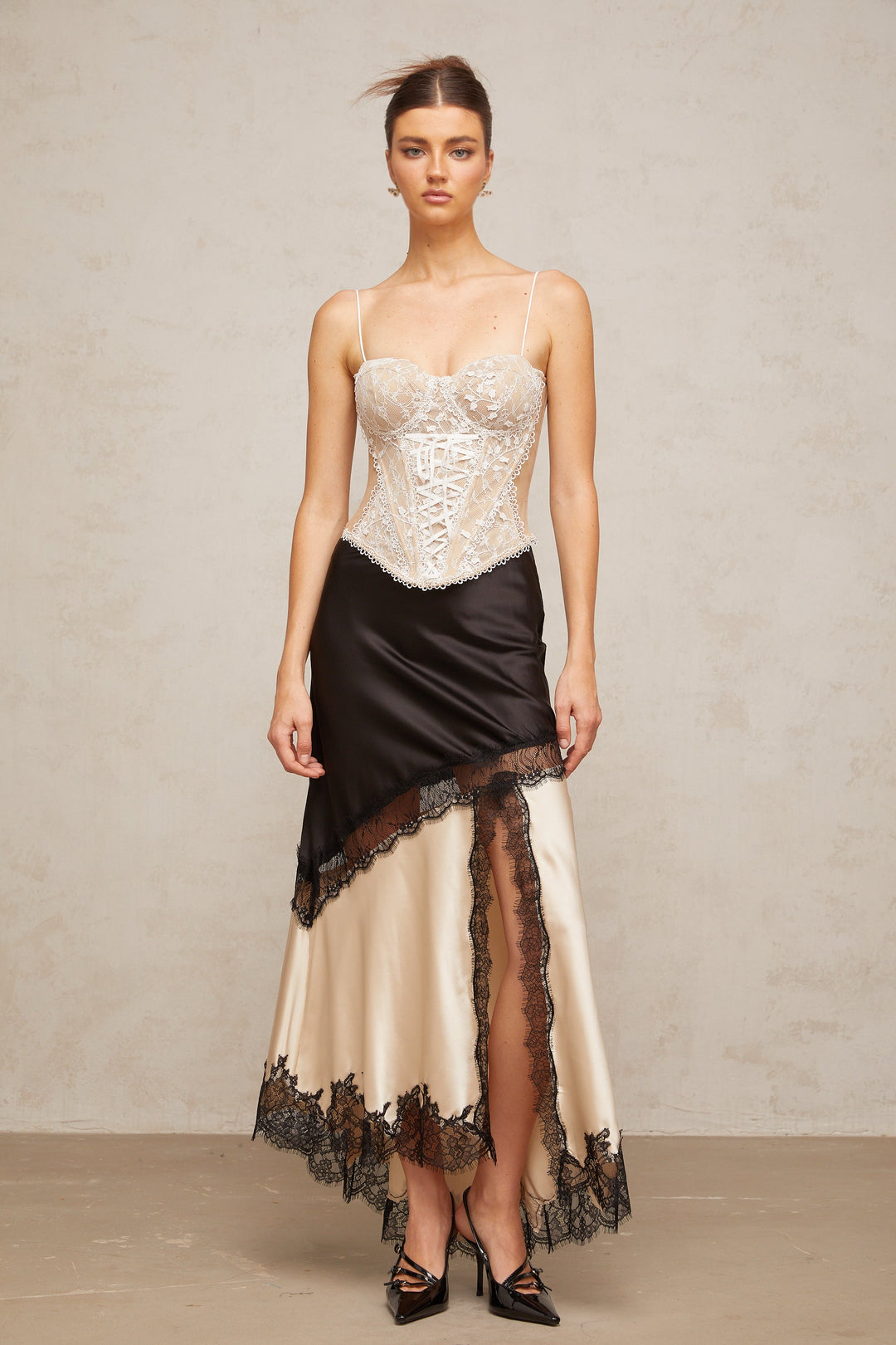 Levoire | Top Bustier Floral-Panneaux En Dentelle