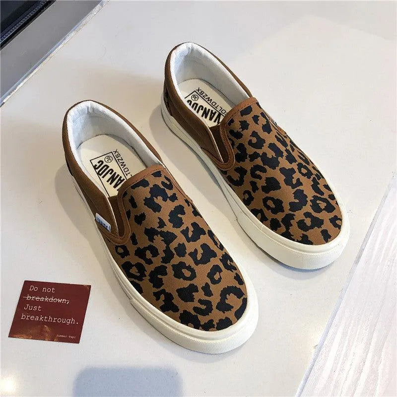 Levoire | Slip-On en toile à motif léopard