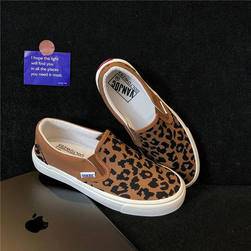 Levoire | Slip-On en toile à motif léopard