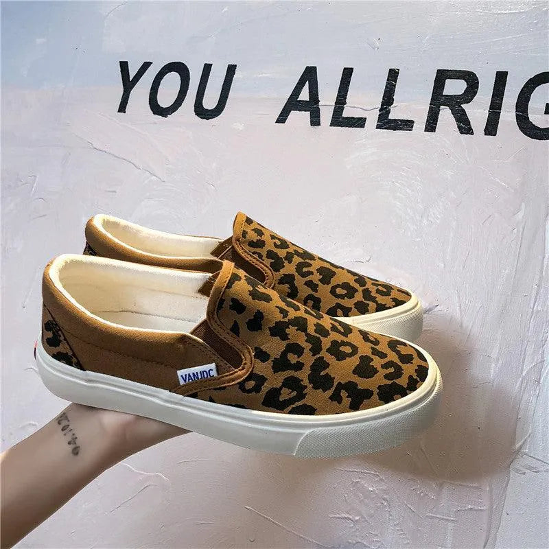 Levoire | Slip-On en toile à motif léopard