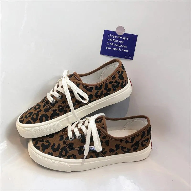 Levoire | Slip-On en toile à motif léopard Noir Marron