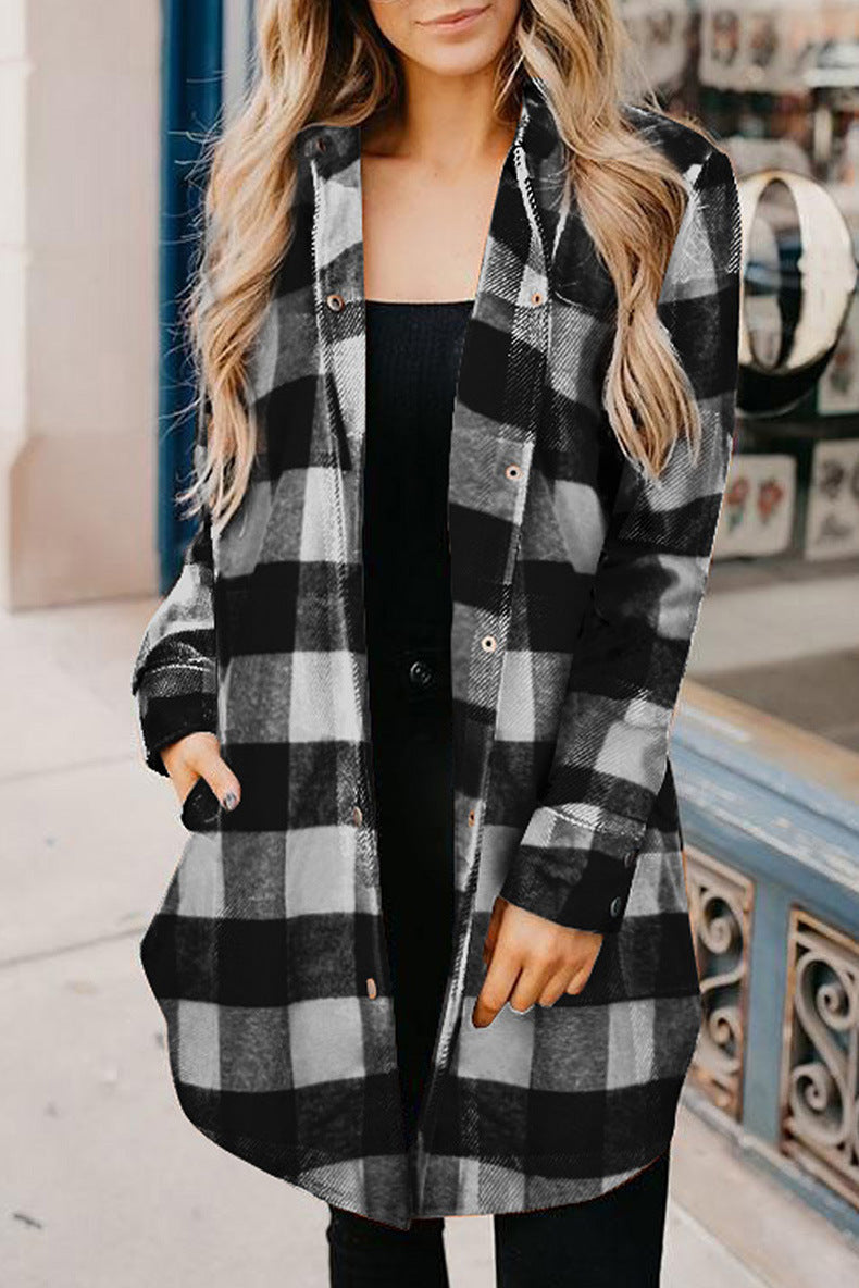 Levoire | Veste À Carreaux Élégante Noir