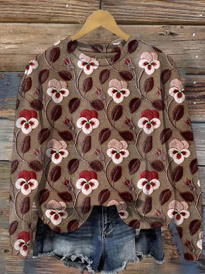 Levoire | Sweatshirt Avec Impression Graphique De Fleurs Braun