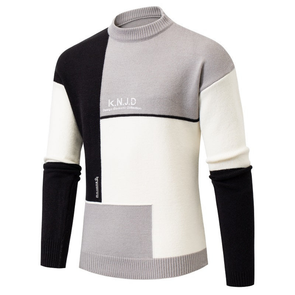Levoire | Pull Pour Hommes Moderne Avec Design Graphique Gris