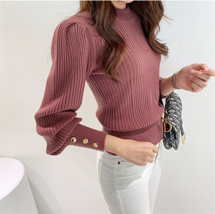 Pull en tricot pour femme avec des détails de boutons élégants Levoire
