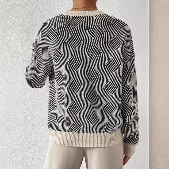 Levoire | Pull En Tricot Avec Motif En Vagues