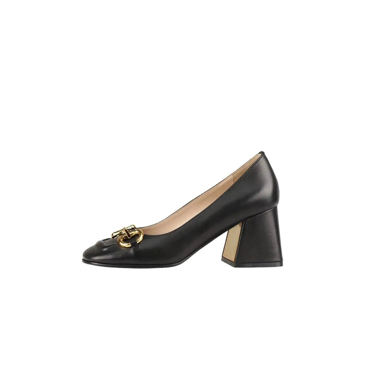 Levoire | Chaussures rétro pour femmes à talons et boucles - Élégance et style intemporels Chemise Longue Noire 5cm