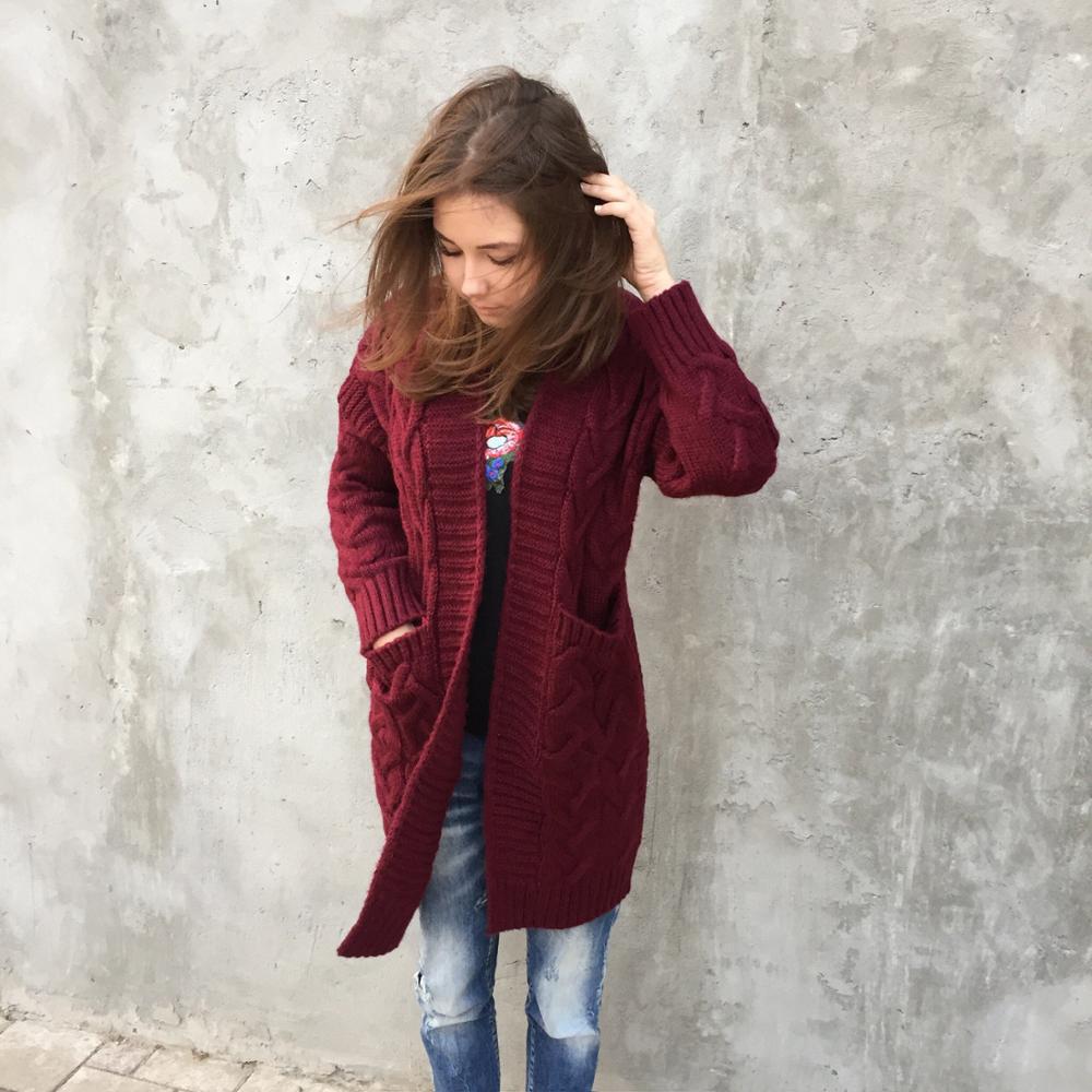 Cardigan pour femmes à manches longues avec poches intégrées Levoire