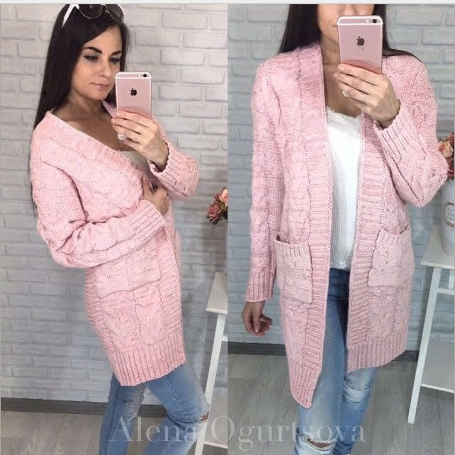 Cardigan pour femmes à manches longues avec poches intégrées Levoire