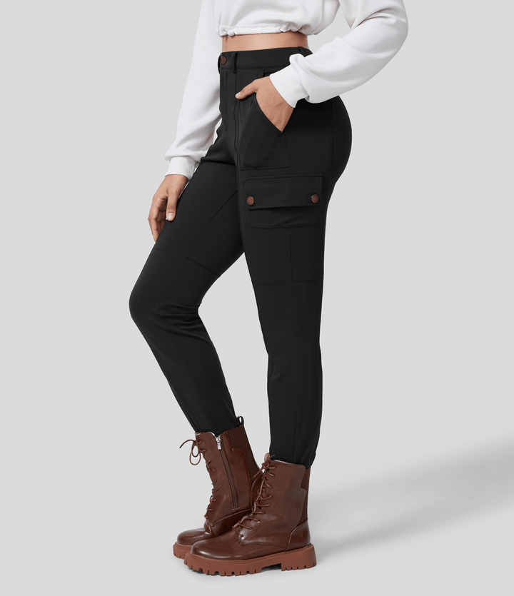 Levoire | Pantalon Cargo Skinny Avec Poches Noir