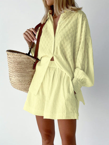 Levoire | Ensemble En Coton Confortable 2 Pièces Jaune