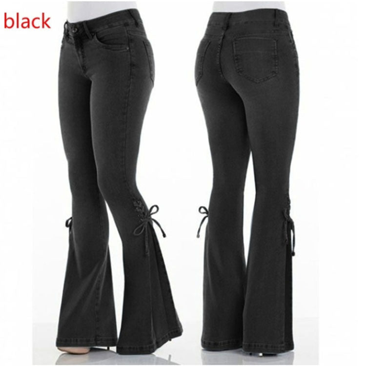Levoire | Jean Large À Taille Haute Avec Lacets Pour Femmes