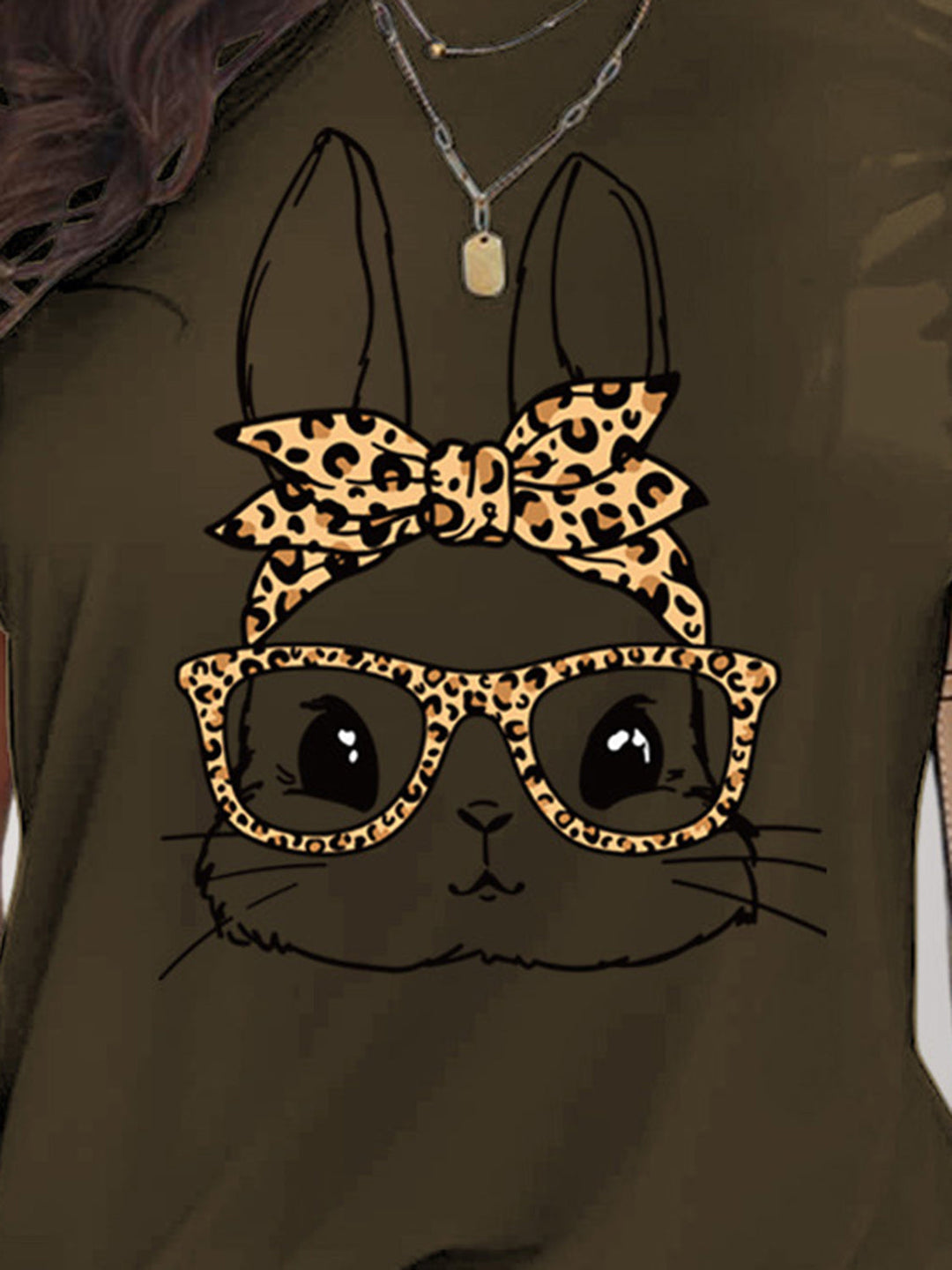 Levoire | Jänis Graafinen Col Rond Manches Courtes T-shirt