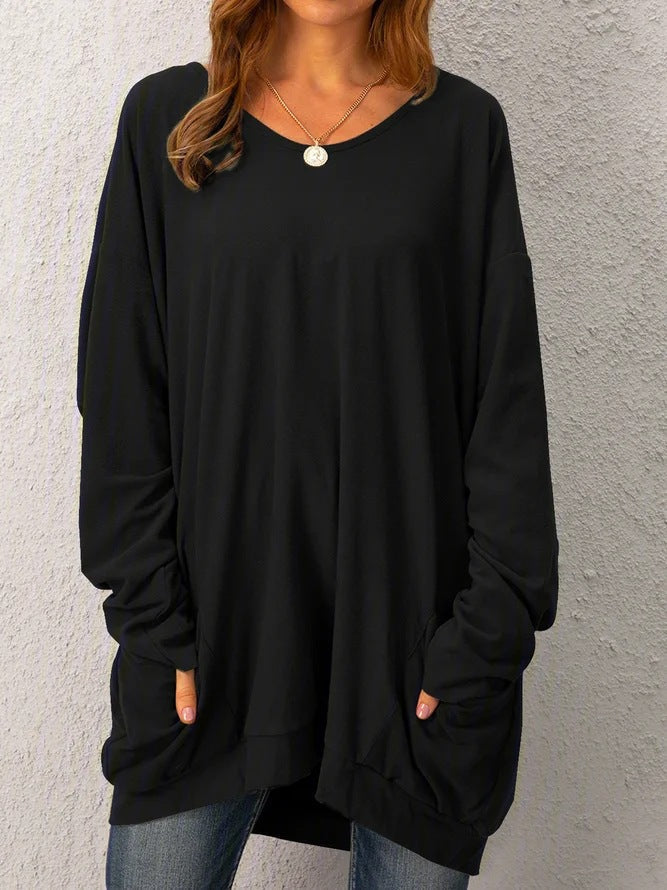 Levoire | Chemise Longue Décontractée Confortable Noir