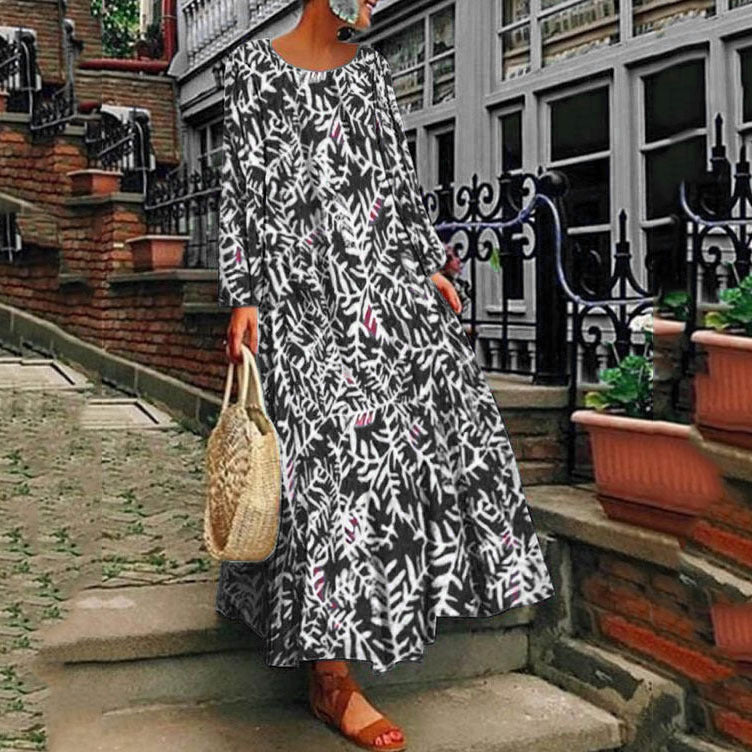 Levoire | Rento Longue Manche Robe Maxi Fluid noir