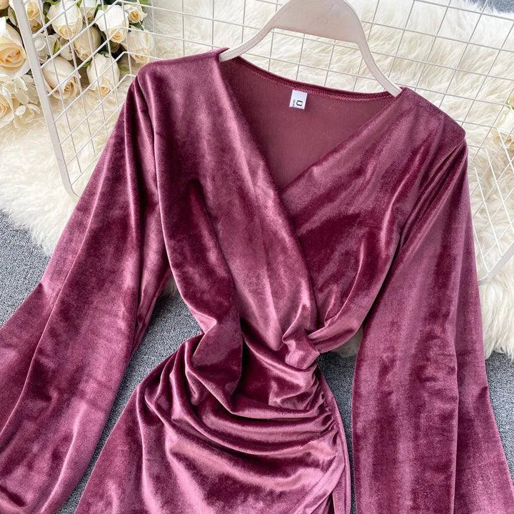 Levoire | Robe plissée sexy sur les hanches