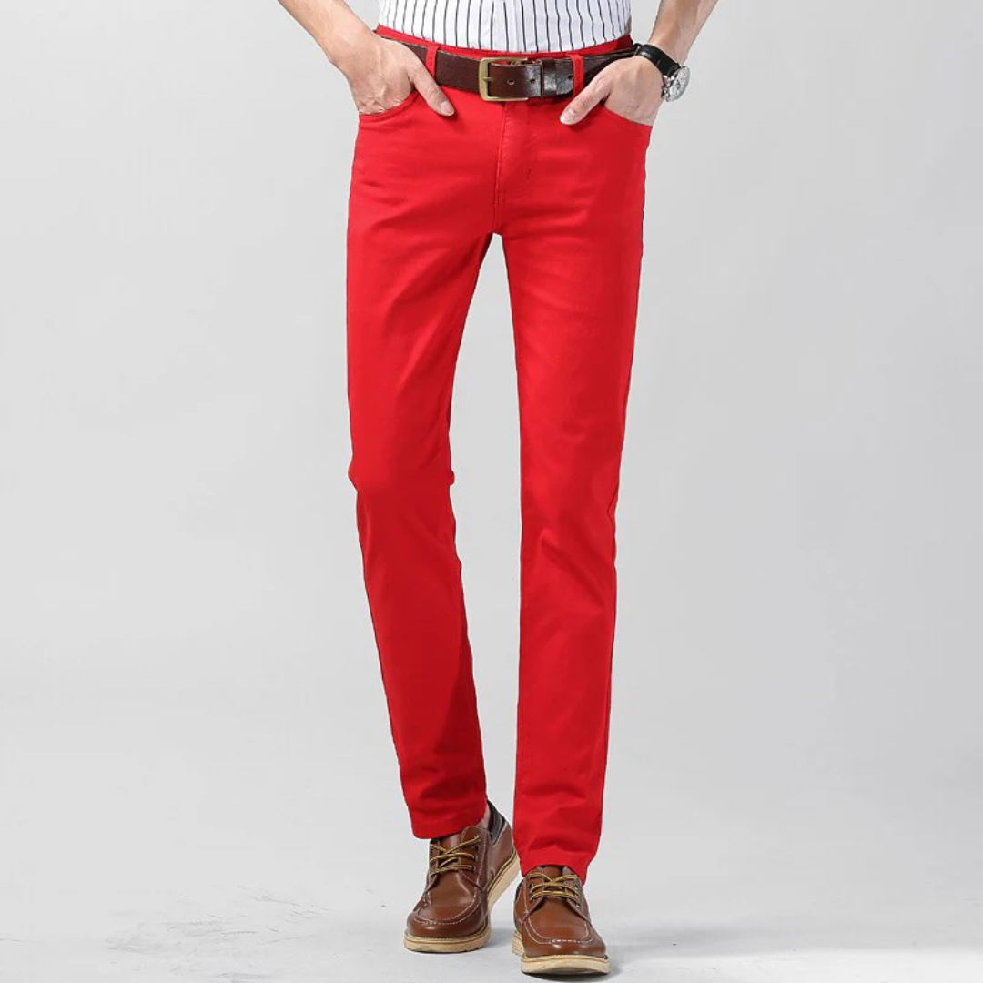 Levoire | Pantalon De Loisirs Slim Fit Élégant Pour Hommes Rot