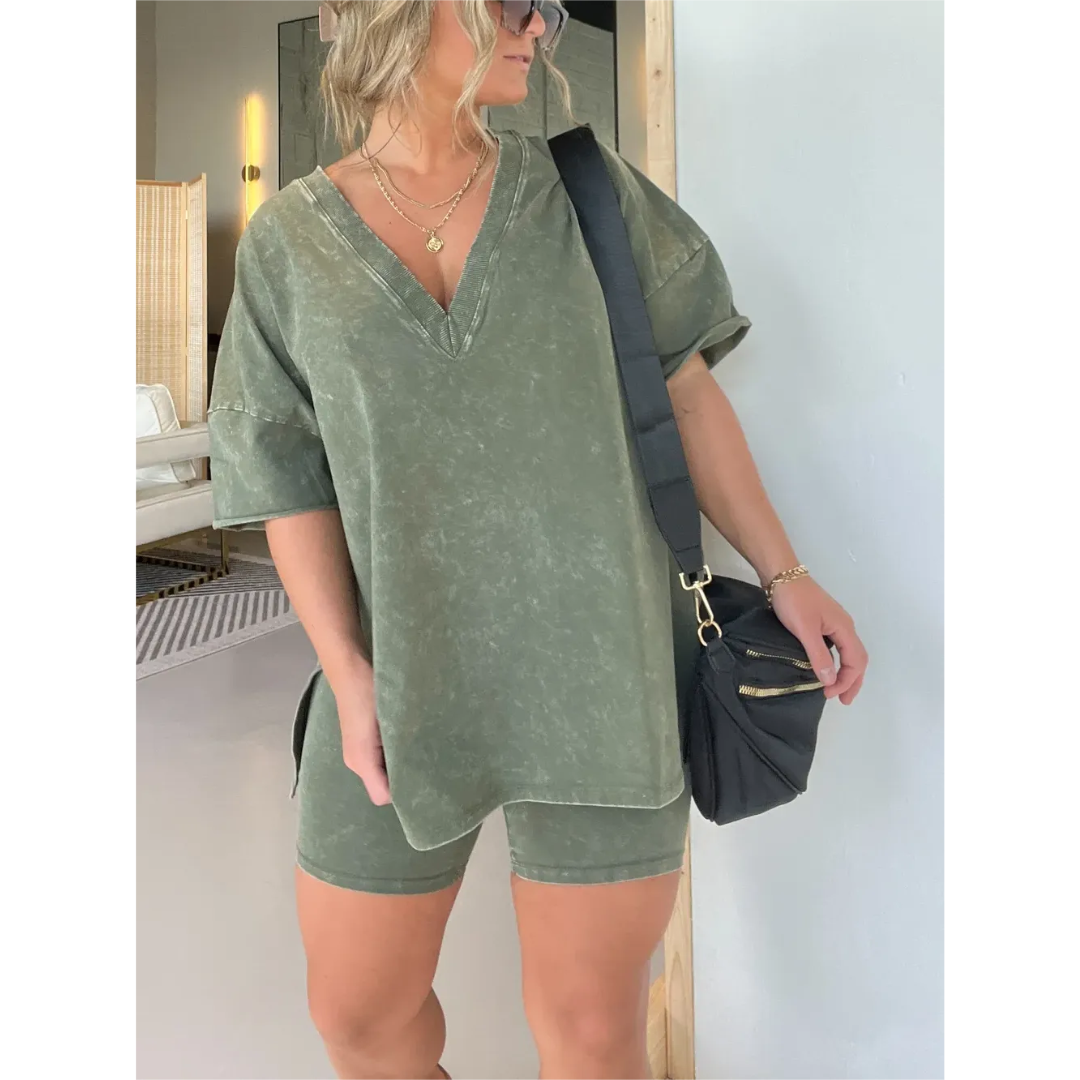 Levoire | Ensemble Deux Pièces Confortable Pour Femmes Olive vert
