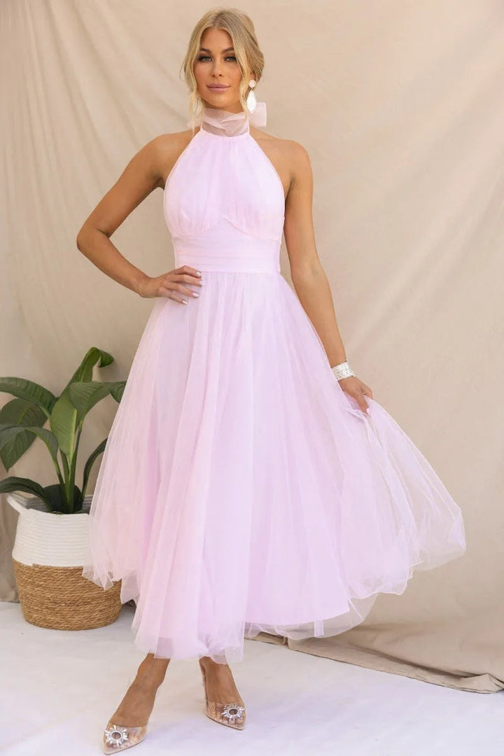 Levoire | Robe Midi En Tulle À Dos Nu