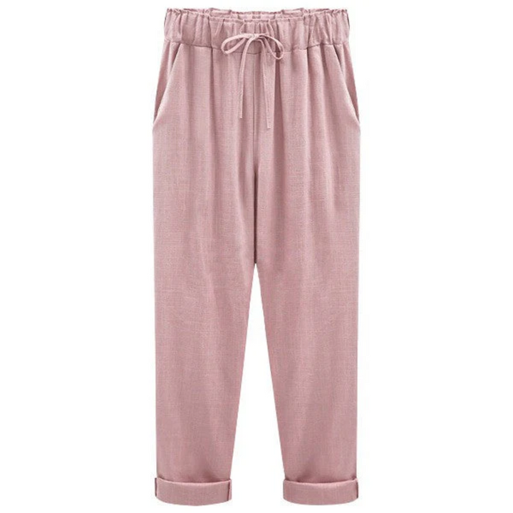 Levoire | Pantalons d'été décontractés pour femmes avec cordon Rose