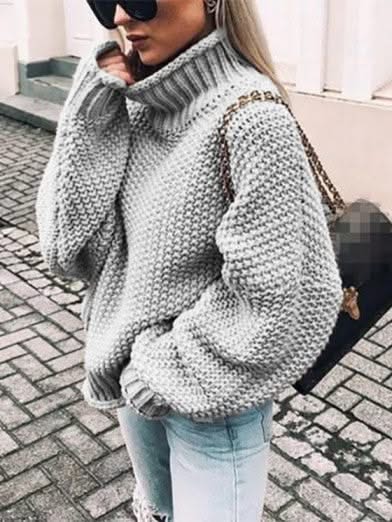 Levoire | Col Rond Tricot Confort Et Style Pour Les Femmes Gris