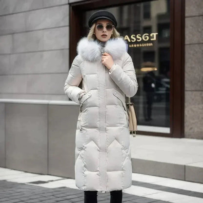 Levoire | Manteau d'hiver long avec fausse fourrure