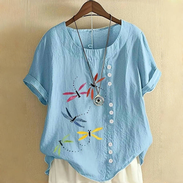 Levoire | Blouse Avec Imprimé De Libellules Bleu