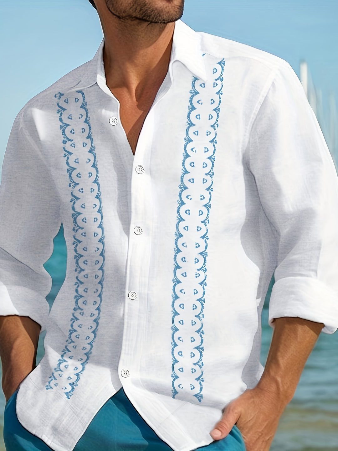 Levoire | Rentokangas Lin Épaule Hommes Chemise Unicolore Blanc