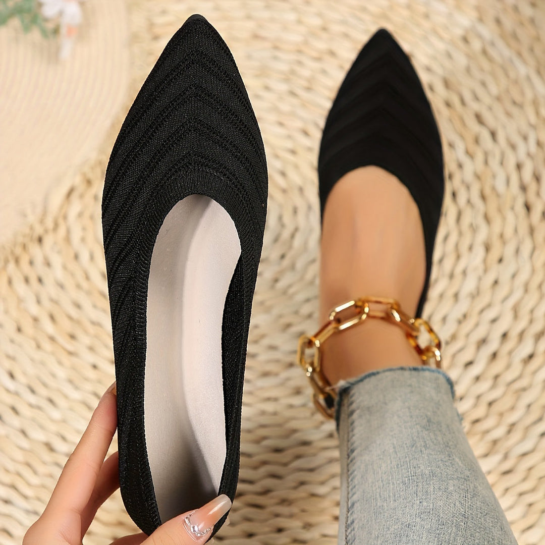 Levoire | Comfortable Pointed Toe Glide Shoes Noir