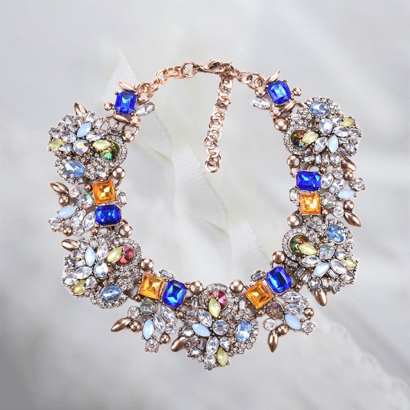 Levoire | Floral En Cristal De Bohème Bleu