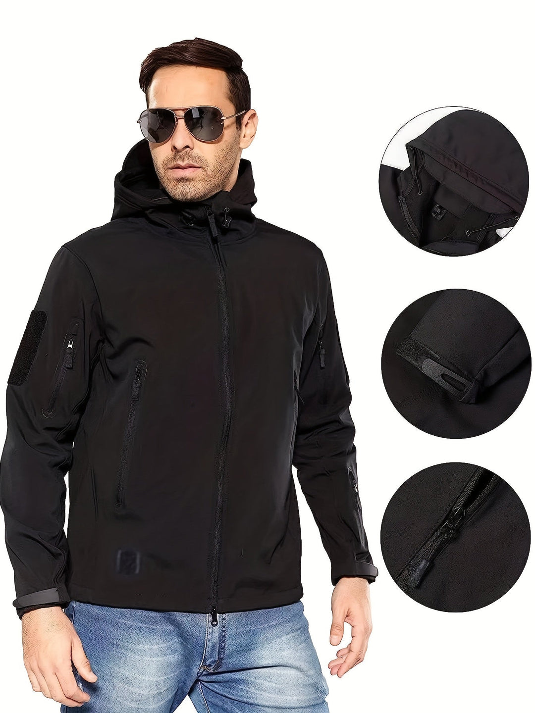 Levoire | Veste Imperméable Pour Homme Avec Capuche Et Poches Zippées