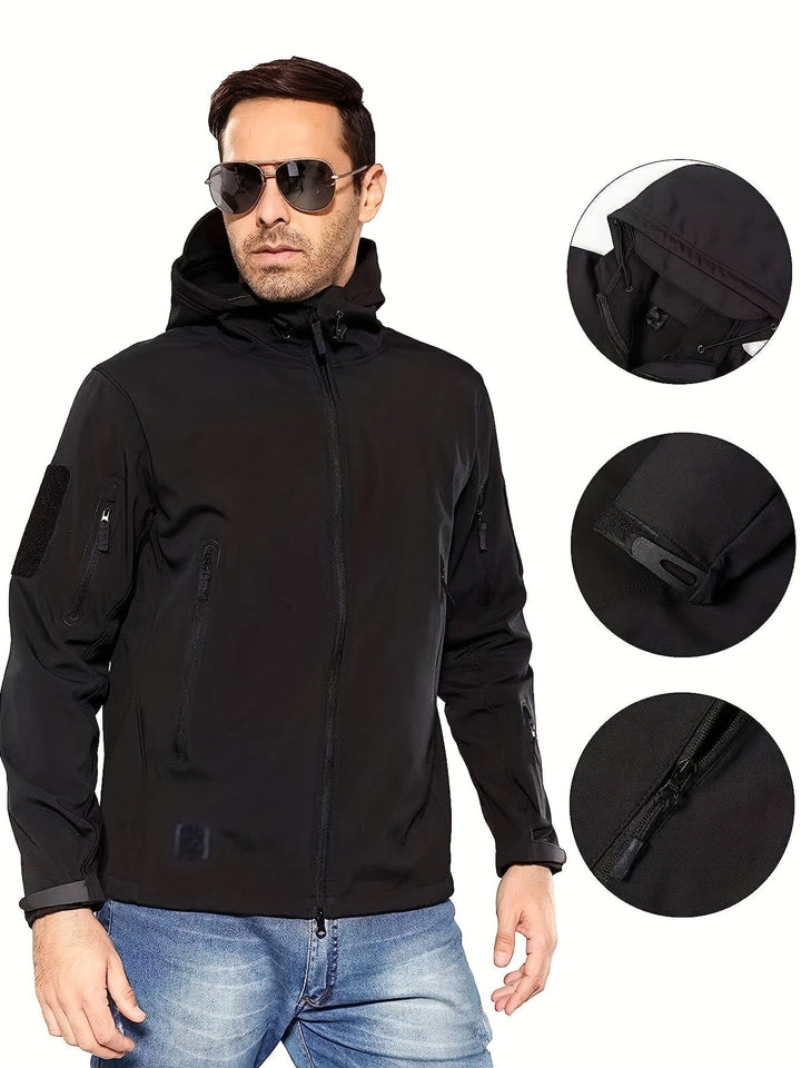 Levoire | Veste Imperméable Pour Homme Avec Capuche Et Poches Zippées