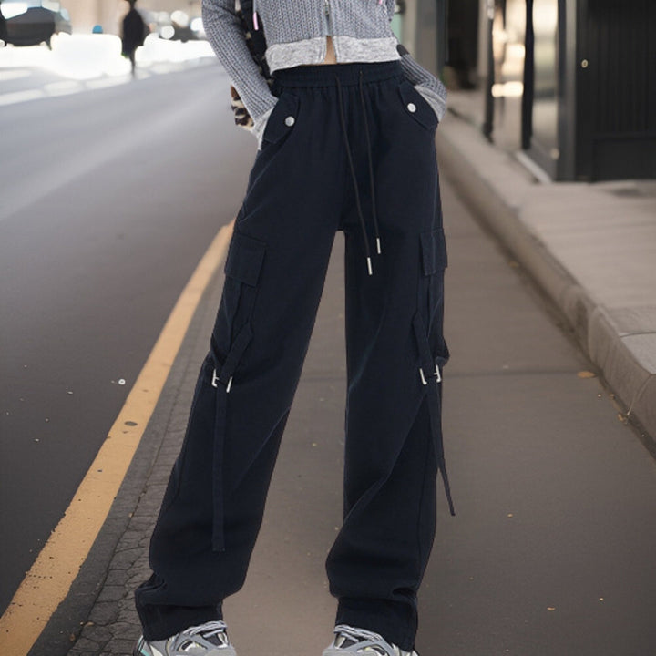 Levoire | Pantalons Cargo Larges À La Mode Noir