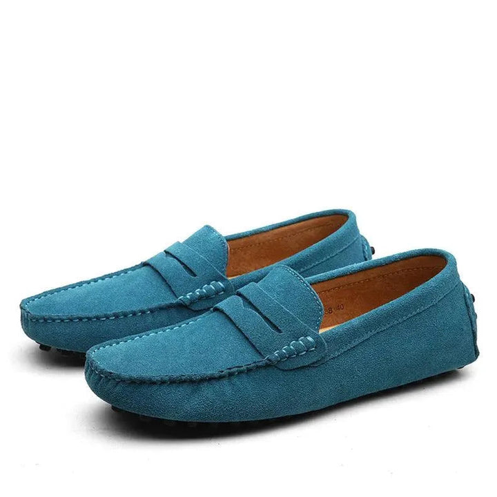 Levoire | Mocassins pour hommes en nubuck, également en grandes tailles Bleu ciel