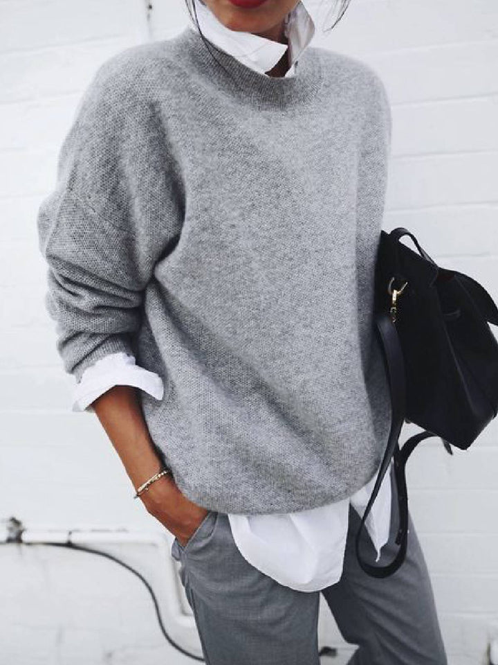 Levoire | Pull Doux À Deux Pièces Gris