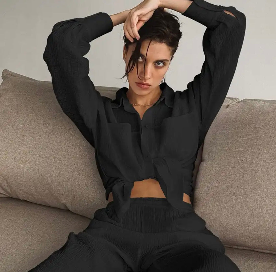 Levoire | Ensemble En Mousseline Noir