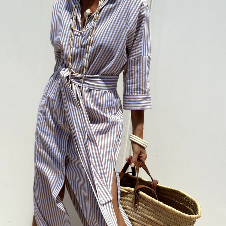 Levoire | La Robe Chemise Aérée Pour Des Moments D'Été Stylés Braun