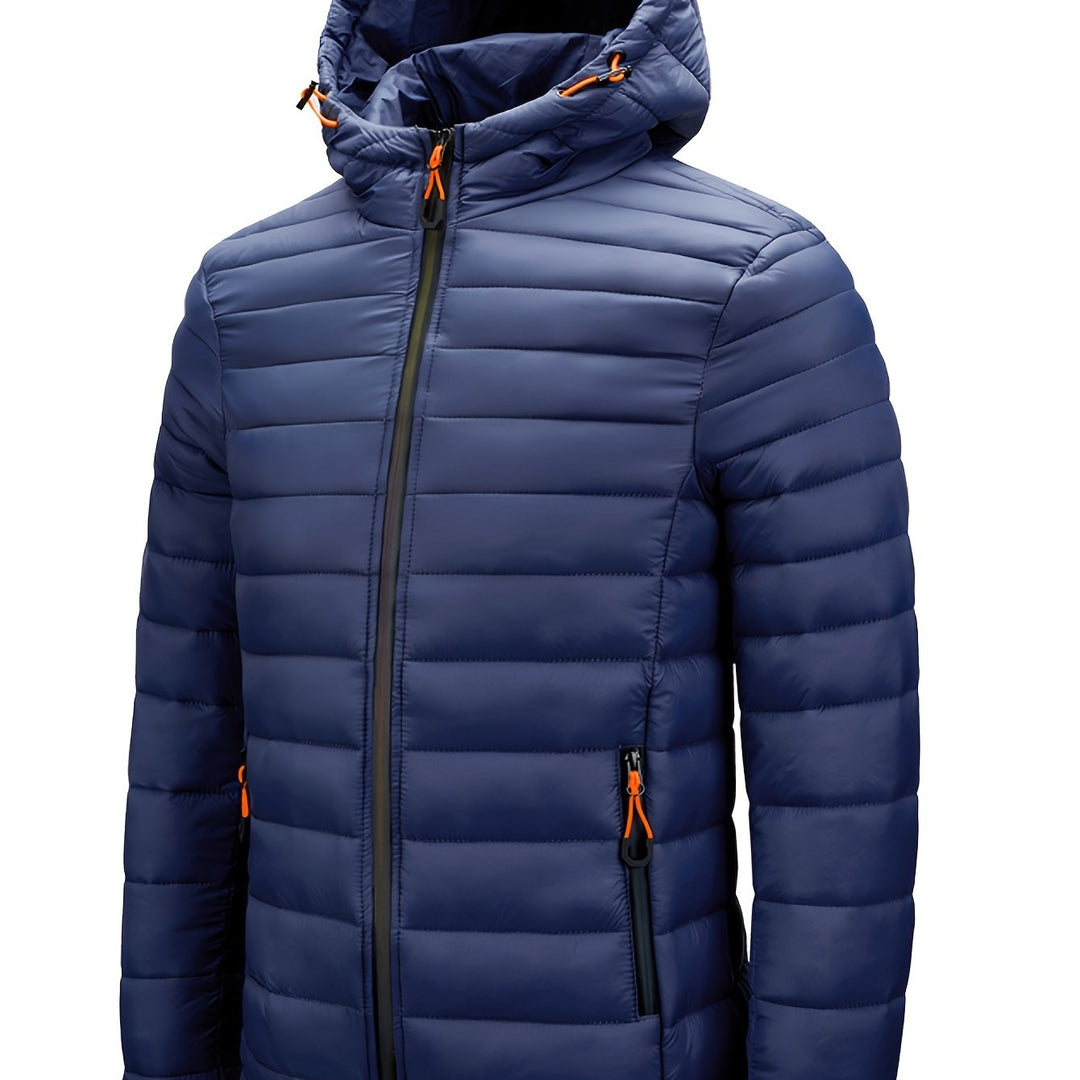 Levoire | Veste En Nylon Léger Matelassée Pour Hommes Avec Capuche Meri bleu