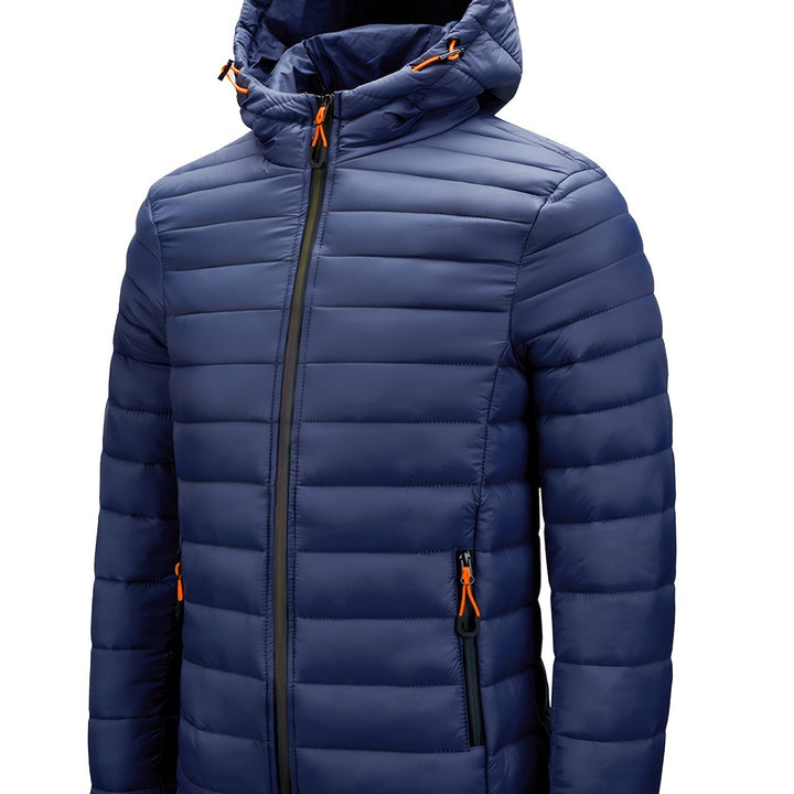 Levoire | Veste En Nylon Léger Matelassée Pour Hommes Avec Capuche Meri bleu