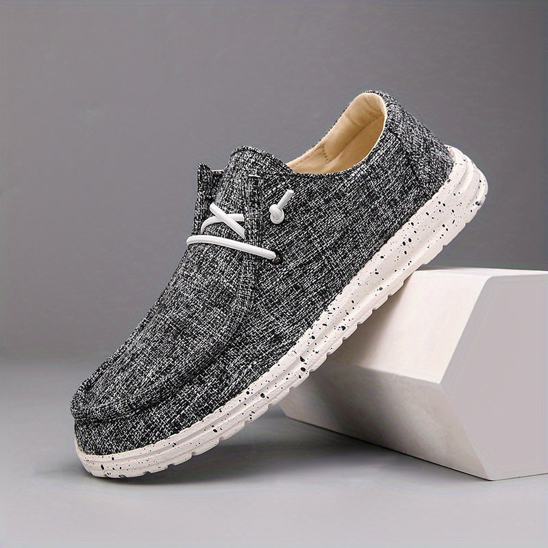 Levoire | Rentoa Hommes Mocassins À La Conception Minimaliste Et À Bout Rond Noir CN45(EU45)