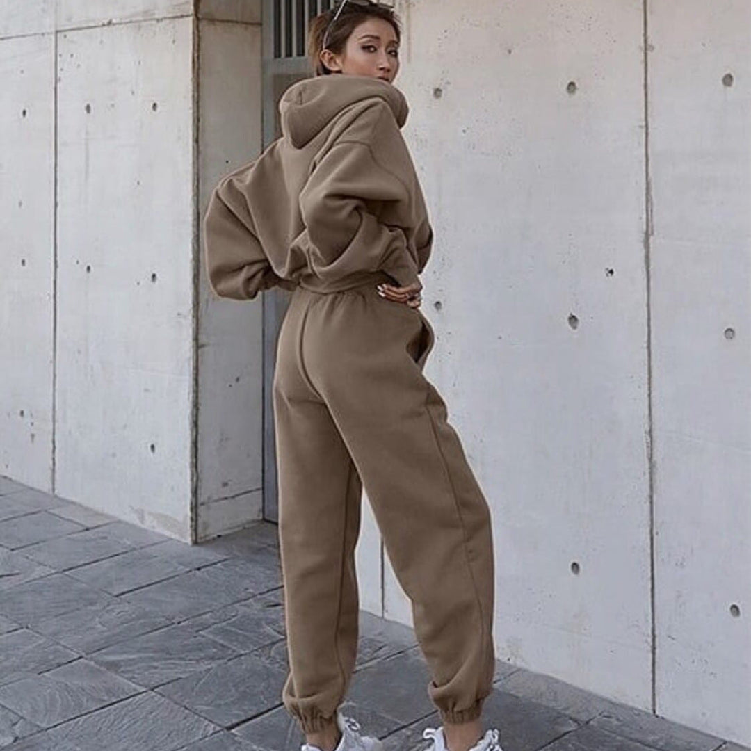 Levoire | Veste de course Sweat à capuche Tenue de sport Khaki
