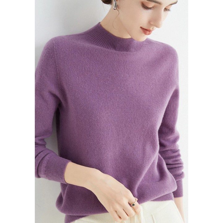 Levoire | Cachemire Gilet Femme Col Rond Doux et Léger Pull Lilas