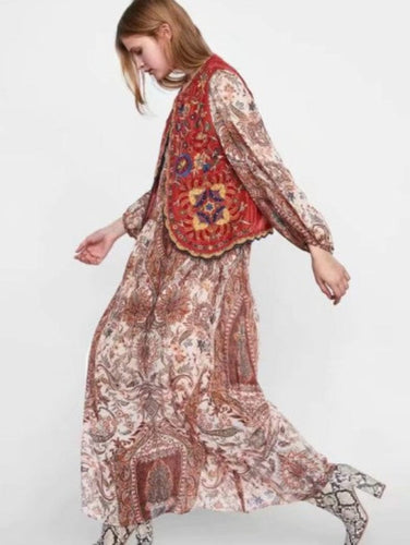 Levoire | Ethnique Brodé Automne Velours Femme