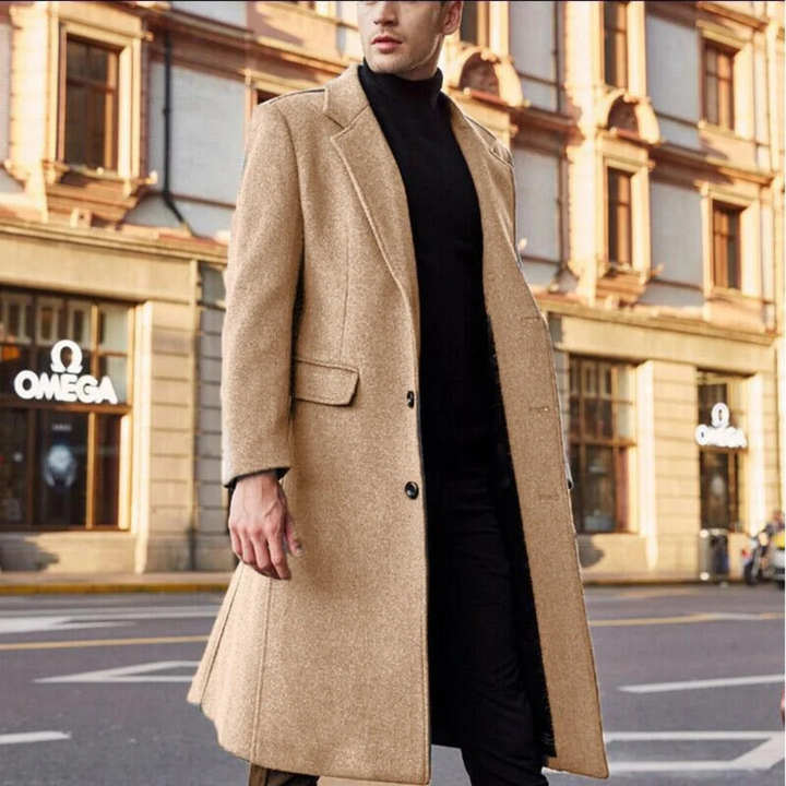 Levoire | Long et chaud manteau trench Kaki