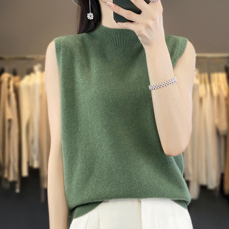 Levoire | Chaud Sans Manches Vert olive