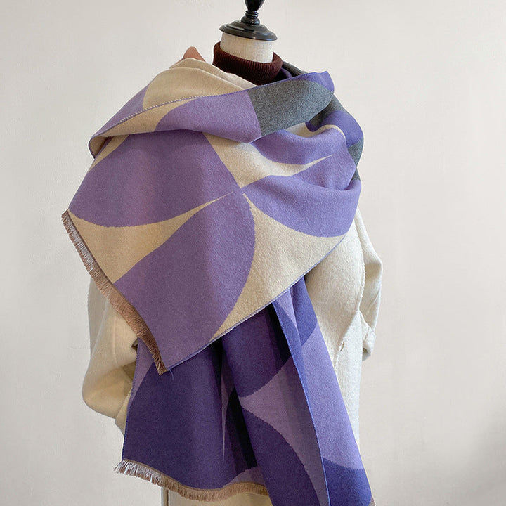 Levoire | Écharpe Chaude À Motifs Géométriques